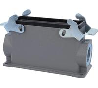 HARTING Han 24B Boîtier de socle haut, 2xM25 sortie de câble latérale, avec 2 étriers transversaux Raccord vissé M25 Plage de serrage 9,0 mm