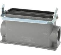 HARTING Han 24B Boîtier de socle haut, 2xPG21 sortie de câble latérale, avec 1 étrier longitudinal Raccord à vis PG21 Zone de serrage