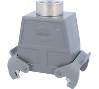 HARTING Han 32A Boîtier à douille haut, 1xPG21 sortie de câble droite, avec 2 étriers transversaux Raccord à vis PG21 Plage de serrage 11,0 mm