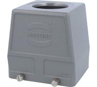 HARTING Han 32B Boîtier à douille haut, 1 sortie de câble droite M50, pour 2 étriers (sur la partie inférieure) Raccord vissé M50