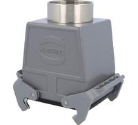 HARTING Han 32B Boîtier d'accouplement haut, 1xPG42 sortie de câble droite, avec 2 étriers transversaux Raccord vissé PG42 Plage de serrage