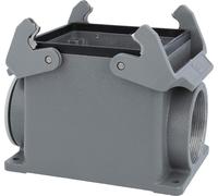 HARTING Han 32B Boîtier de socle haut, 1 sortie de câble latérale M50, avec 2 étriers transversaux Raccord vissé M50 Plage de serrage