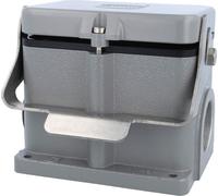 HARTING Han 48B Boîtier de socle haut, 2xM40 sortie de câble latérale, avec 1 étrier longitudinal avec capuchon de protection en plastique - 1 pièce
