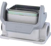 HARTING Han 6B Boîtier de socle CEM bas, 1 sortie de câble latérale M20, avec 1 étrier longitudinal Raccord vissé CEM M20