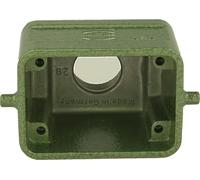 HARTING Han 6B M Boîtier à douille bas, 1xPG16 sortie de câble droite, pour 1 étrier (sur la partie inférieure) - 1 pièce