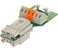HARTING Han Brid-Wandd+ Cu-B. Bu-c WagoKlemm Insert à broches (M) Connexion à sertir / à ressort, 6 pôles 4/2 50 V, 10 A -
