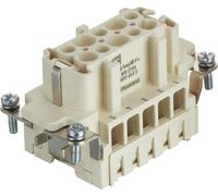 HARTING Han High Temp 10E Insert femelle (F) Connexion serti, 10 pôles + PE 500 V, 16 A - 1 pièce