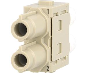 HARTING Han HV Module individuel Insert mâle (M) Connexion serti, 2 pôles 2500 V, 16 A - 1 pièce