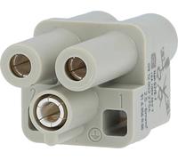 HARTING Han Q2/0 Insert femelle haute tension (F) Raccordement axial à vis, 2 pôles + PE 830 V, 40 A - 1 pièce