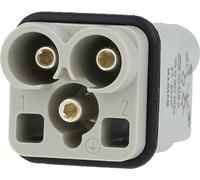 HARTING Han Q2/0 Insert mâle haute tension (M) Connexion à vis axiale, 2 pôles + PE 830 V, 40 A - 1 pièce