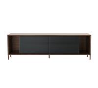 Harto Buffet Gabin sans tiroirs - noyer/gris pigeon - 162 cm