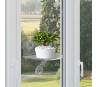 harupink Lot de 2 étagères à plantes en acrylique transparent à ventouse de 20 cm, pas besoin de triplet, support mural de fenêtre pour jardins intérieurs, fleurs, plantes succulentes, herbes et pots