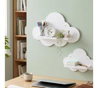 harupink Lot de 3 étagères murales pour chambre d'enfant, bibliothèque pour ranger la boîte Tonie et les figurines auditives, étagères murales blanches pour chambre d'enfant, décoration de chambre de