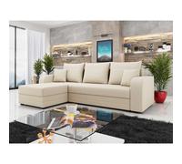Harvey - Canapé d'angle réversible 4 places convertible avec coffre en tissu