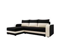 Bestmobilier Canapé d'angle Harvey – Réversible Convertible avec Coffre Tissu 4 places Contemporain