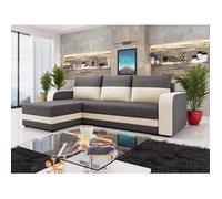 Bestmobilier Harvey - canapé d'angle réversible - Convertible - avec Coffre - en Tissu - 4 Places - Style Contemporain