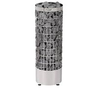 Harvia Sauna Poêle Électrique Cilindro PC70E 6,8 KW Acier Inoxydable, nécessite l'unité de contrôle séparé, Taille de Sauna: 6-10 m³, Tension 400 V 3N; 230V 1N