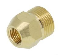 Hasaller Adaptateur de nettoyeur haute pression en laiton M22 x 1,5 mâle vers G 6,35 mm femelle, raccord rapide doré pour lance, tuyau, bobine, pompe, équipement de jardin, max 400 bar