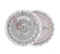 Hasaller E6B-R Règle coulissante pour traceur d'aviation 10,2 cm en plastique étanche pour pilotes, entraînement au vol, calcul de la vitesse, distance, temps, consommation de carburant et altitude