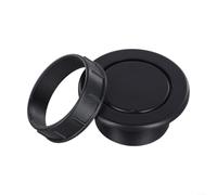 Hasaller Ensemble anneau de trou de parasol et capuchon pour table de patio - Insert en plastique résistant aux intempéries - Mât de 4,2 cm pour trou de 5,1 cm (noir)