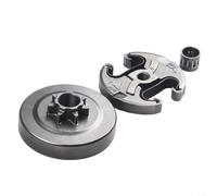 Hasaller Kit de tambour d'embrayage pour tronçonneuse 455 460 pour rancher .325 7T Pignon d'entraînement Pompe à huile Kit d'engrenage Remplacement 537291702