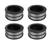 Hasaller Lot de 4 bobines de fil de débroussailleuse 2,0 mm 5,2 m en nylon pour débroussailleuse KST130X 130X-06 40 V, cartouche de fil gris rainuré à motif rainuré