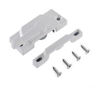 Hasaller Lot de 4 verrous de fenêtre pour double suspension et glissement, loquet de rechange robuste en alliage de zinc pour vinyle à suspension simple, blanc avec vis incluses (blanc)