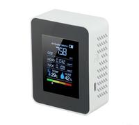 Hasaller Moniteurs de qualité de l'air Professionnels 5 en 1 Détecteur CO2 d'intérieur TVOC HCHO Testeurs avec capteurs de température et d'humidité Analyseurs de qualité de l'air Portables pour la