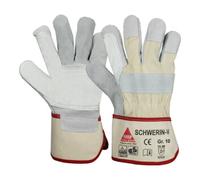 Hase SCHWERIN-V Gants de travail en cuir croûte/fleur de bovin TÜV GS Réf. 11 Hase Quantité:12
