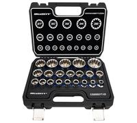HASKYY Jeu de clés à douille polygonale 1/2" 8-36 mm XZN, 21 pièces
