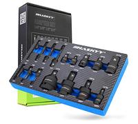HASKYY - Jeu de 17 adaptateurs pour douilles à choc 1/4", 3/8", 1/2" et 3/4"