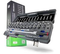 ynamométrique 1/2" 50-350Nm Set avec adaptateurs pour embouts et douilles en coffret