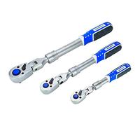 HASKYY | Jeu de Cliquet Télescopique Articulé 1/2" + 3/8" + 1/4" | Réversible Extensible à Denture Fine