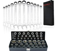 HASKYY Jeu d'outils en pouces 36 pces ouille avec cliquet