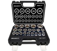 HASKYY Lot de 21 clés à douille multidents avec profil 12 et 6 pans, 8-36 mm, XZN Torx
