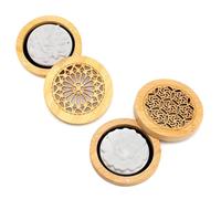 HASLED 2 Pièces Galet Diffuseur Huile Essentielle, Diffuseur de Parfum, Galet Diffuseur d'Huiles Essentielles en Bois - avec Aimants et 2 Pierres Parfumées - pour Salon, Bureau, Chambre
