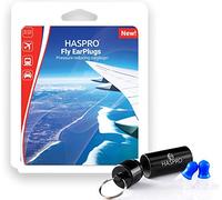 Haspro Fly Lot de 2 bouchons d'oreille réutilisables en silicone pour avion avec étui en aluminium