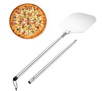 HaSteeL Pelle à pizza de 30,5 cm, pelle à pizza professionnelle avec longue poignée amovible pour faire tourner, accessoires de four à pizza