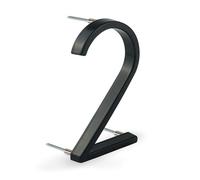 HASWARE 5 Pouce (12cm) NuméRo De Maison Flottant: Chiffres De Porte Modernes - Signalisation Pour Le Bureau De Poste De Rue (Noir AméLioré, 2)