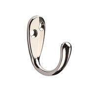 HASWARE 6 PCS Coat Hook, Wall Mounted Hooks Coat Hooks Robe Hooks Hangers Heavy Duty with 12 Pieces Screws for Bedroom Bathroom Kitchen Door Wall (Chrome)