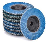 HATANSE 8 Pcs Disques à Lamelles Ø 76 mm x 10 mm Grain 40 60 80 120 | Disques Abrasifs pour Meuleuse d’Angle Pour Acier, Inox, Métal et Bois, Blau