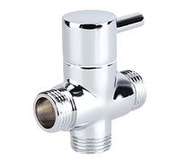 HATOOLHA Vanne de dérivation de douche, adaptateur en T à 3 voies pour inverseur de bras de douche, entrée mâle G1/2 x sortie G1/2 et G3/4