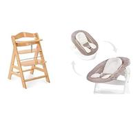 Hauck - Chaise-Haute Alph Nature et Alpha Bouncer- Stretch Beige