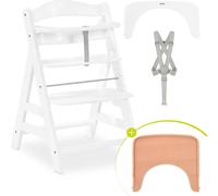 Hauck Chaise Haute Alpha Plus White - en set économique incl.