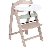 Hauck - Chaise haute en bois de hêtre Arketa N Play Beech - Whitewashed Mint