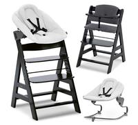 hauck Chaise Haute Bébé Alph avec Siège Nouveau-né Premium - Black