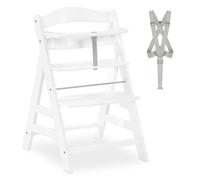 hauck Chaise Haute Bébé Évolutive Alpha+ Bois jusqu'à 90 kg, White