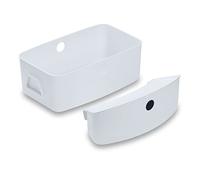 hauck Lot Boîte Rangement pour Chaise Haute Bébé Alph et Bet Blanc | Grand panier jusqu'à 5 kg et boîte suspendue avec couvercle jusqu'à 3 kg, organisateur en plastique facile à nettoyer