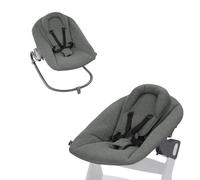 hauck Siège Nouveau-Né Alpha Bouncer Premium, Dark Grey | Utilisable sur chaise haute bébé hauck Alph et Bet ou support, dès naissance, réglable, harnais 5 points