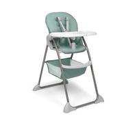 hauck Sit N Fold - Chaise Haute Bébé Pliable dès 6 Mois jusqu’à 15 kg, Harnais 5 Points, Dossier et Tablette Réglables, Plateau avec Porte-Gobelet et Rebord, Grand Panier - Dusty Mint